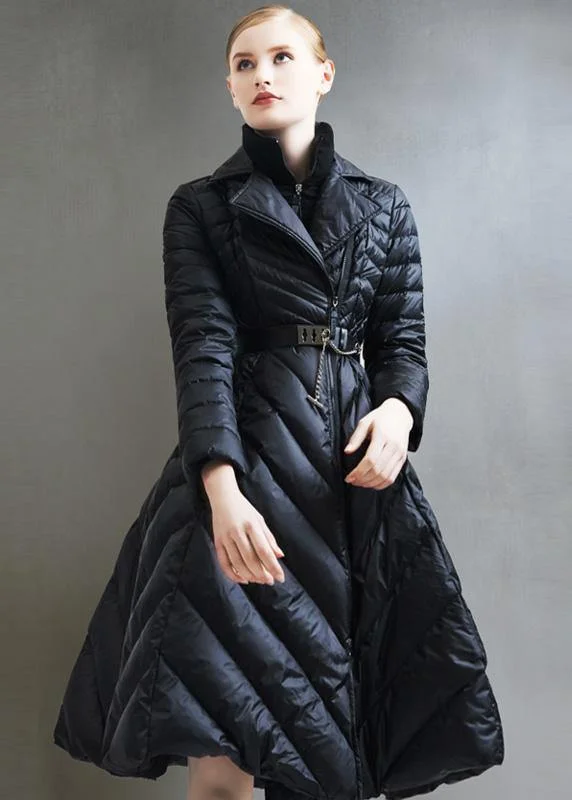 2024 oversize snow jackets tie waist coats black false two pieces down coat winter