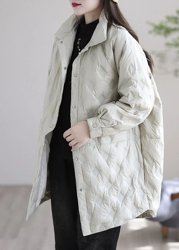 Luxury Black Pockets Patchwork fashion Winter Duck Down coat