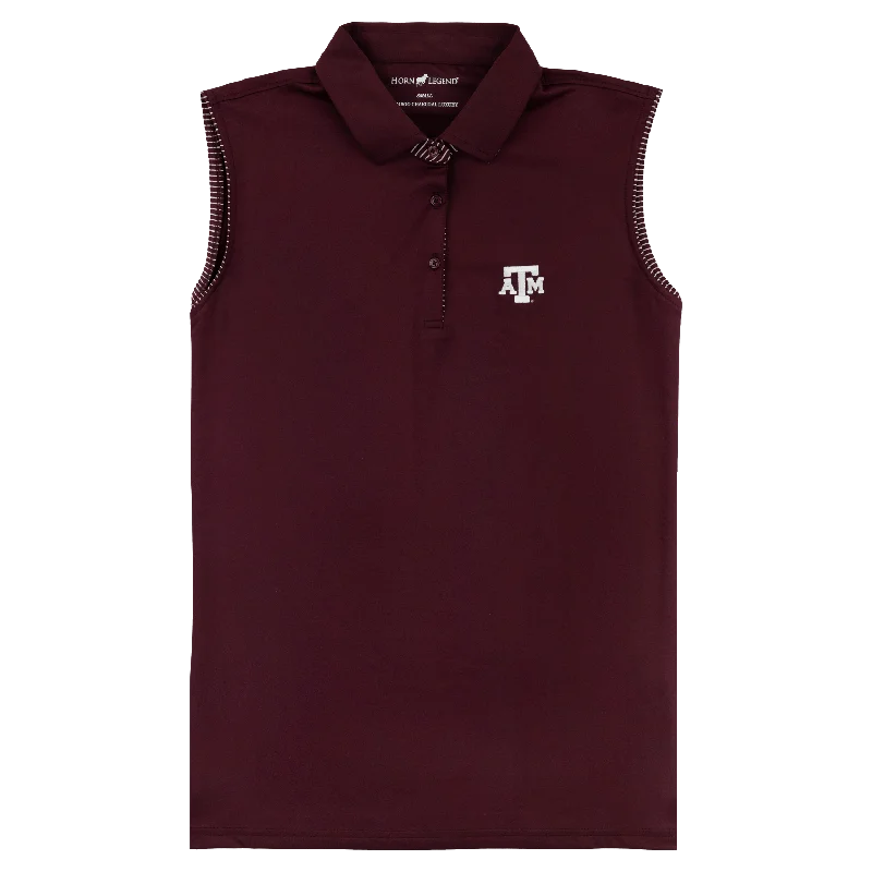 Texas A&M Horn Legend Sleeveless Polo