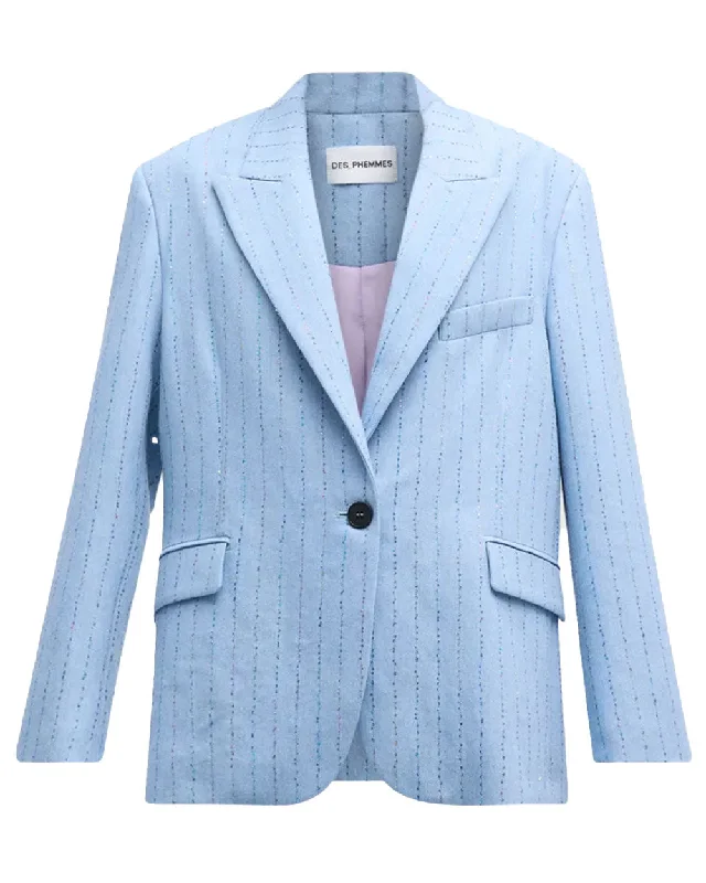 Dust Blue Oversized Blazer