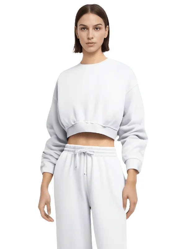 Women's Crop Sweatshirt & Sport Sweatpants Set