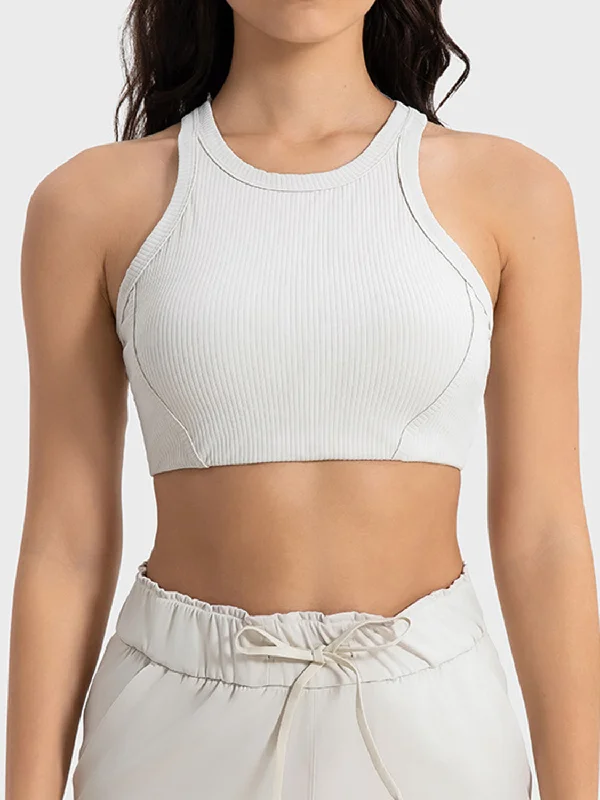 Wide Strap Cropped Sport Tank