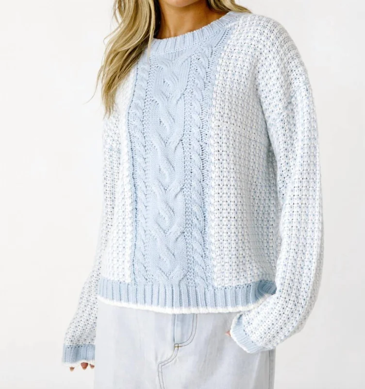 Knitted Sweater In Baby Blue