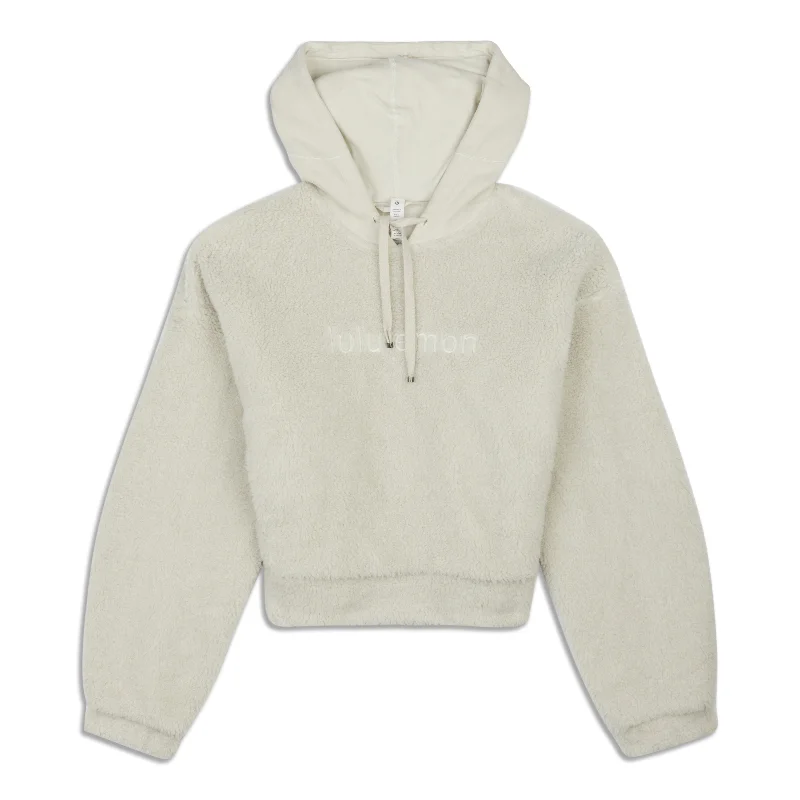 Textured Fleece Embroidered Logo Hoodie - Resale