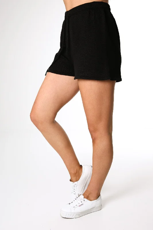 Stevie Knit Short Black