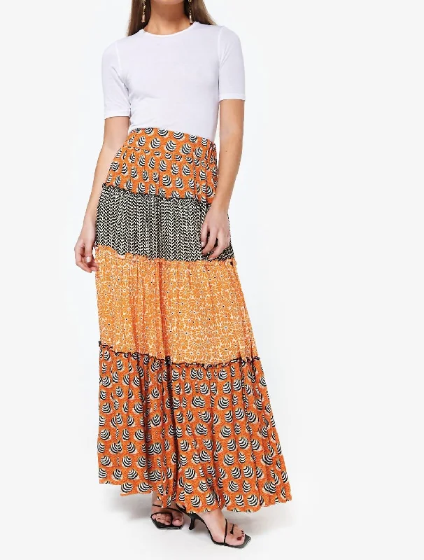 Bibi Maxi Skirt In Multi Print