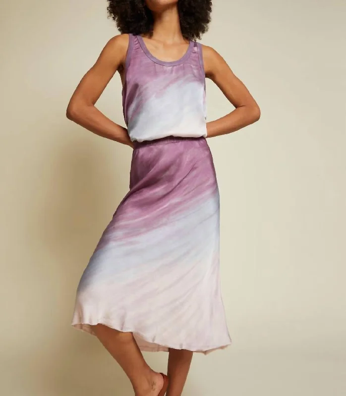 Mabel Midi Skirt In Mood Ring Tie Dye