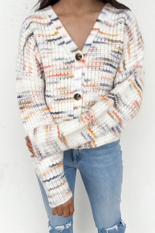 Pepper Space Cardi Rainbow Marle