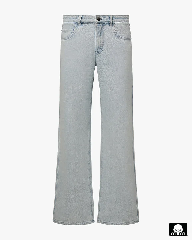 Baggy Mid Rise Straight Pant