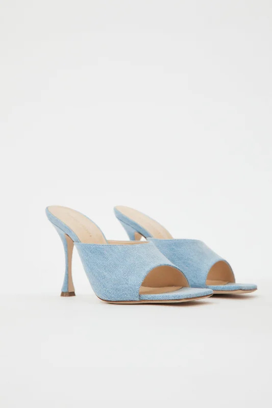 Denim Blue Mules