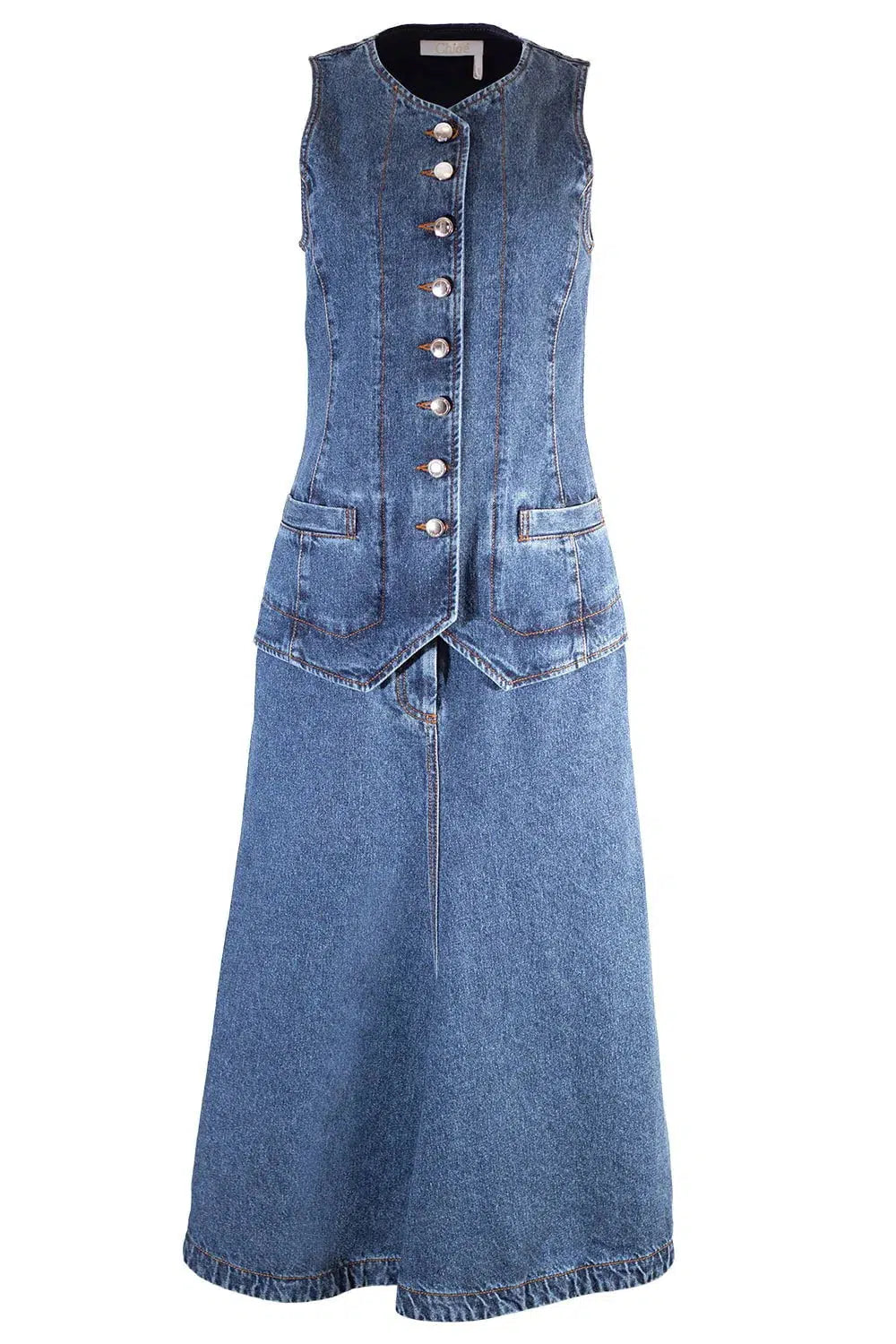 Sleeveless Denim Dress